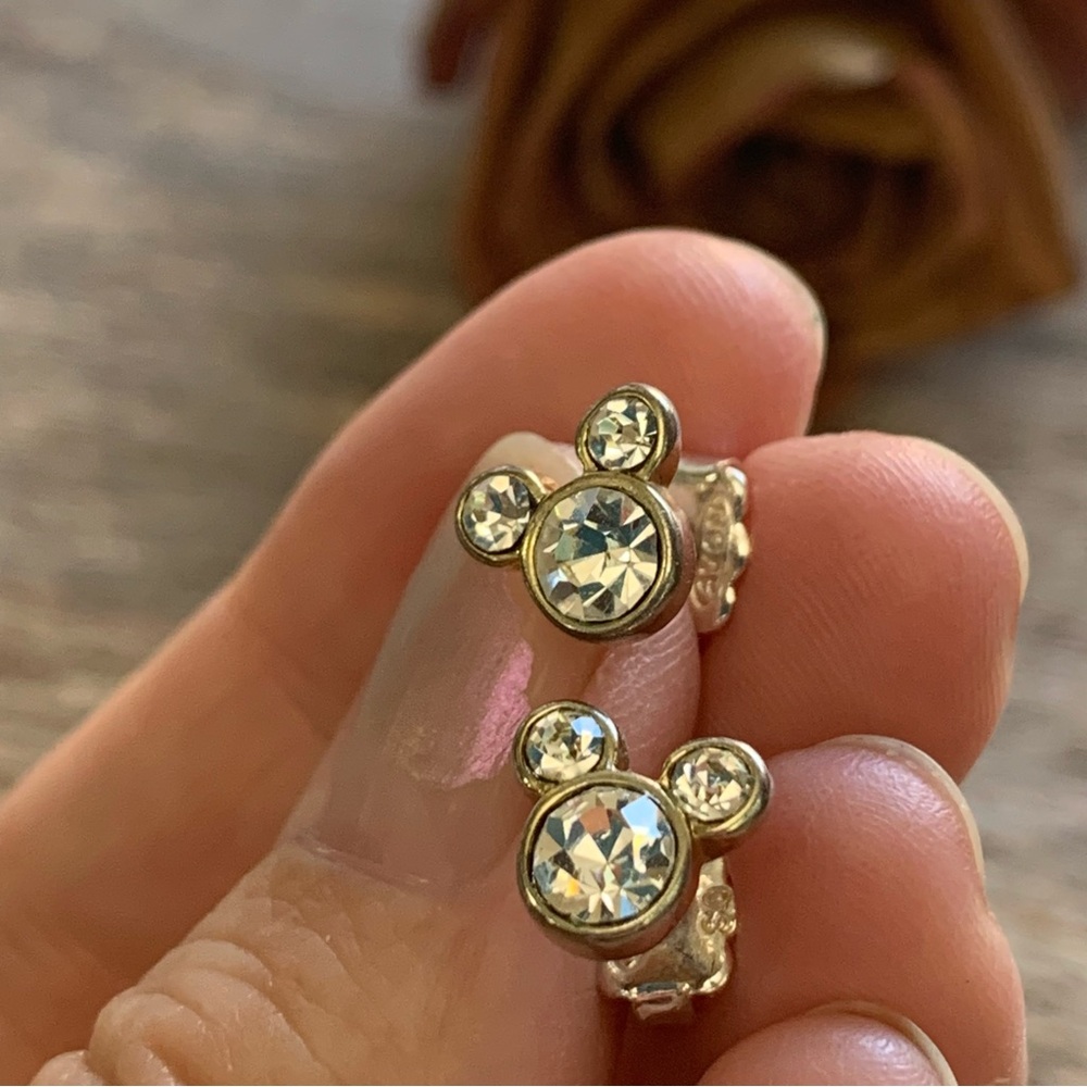 Disney Mickey Mouse Rhinestone Studded Earrings